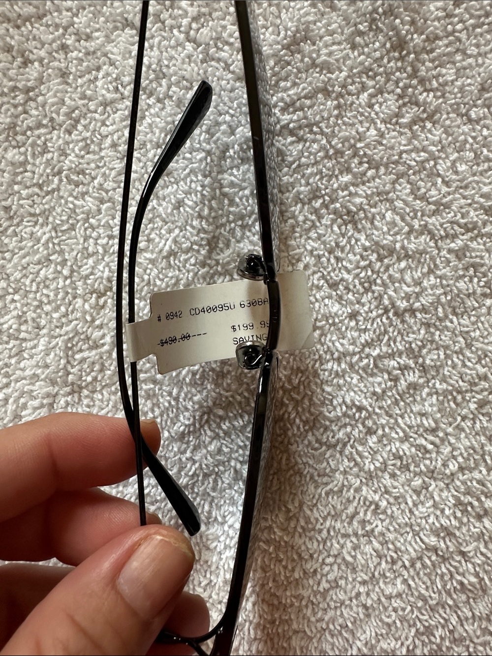 Dior Black Metal Rim Oversized Square Sunglasses - Picture 2 of 3